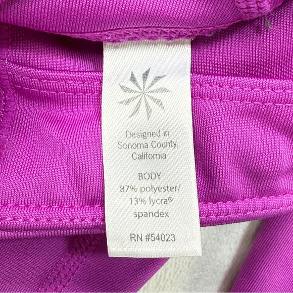 Athleta Purple Athletic Leggings Size XS Back Zip Pocket Yoga Run - Picture 6 of 8